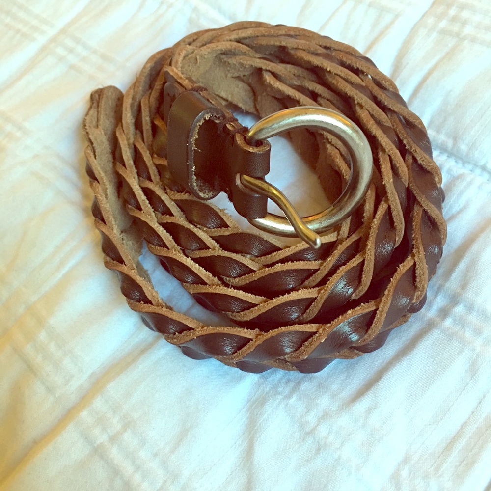 braided leather belt American Eagle